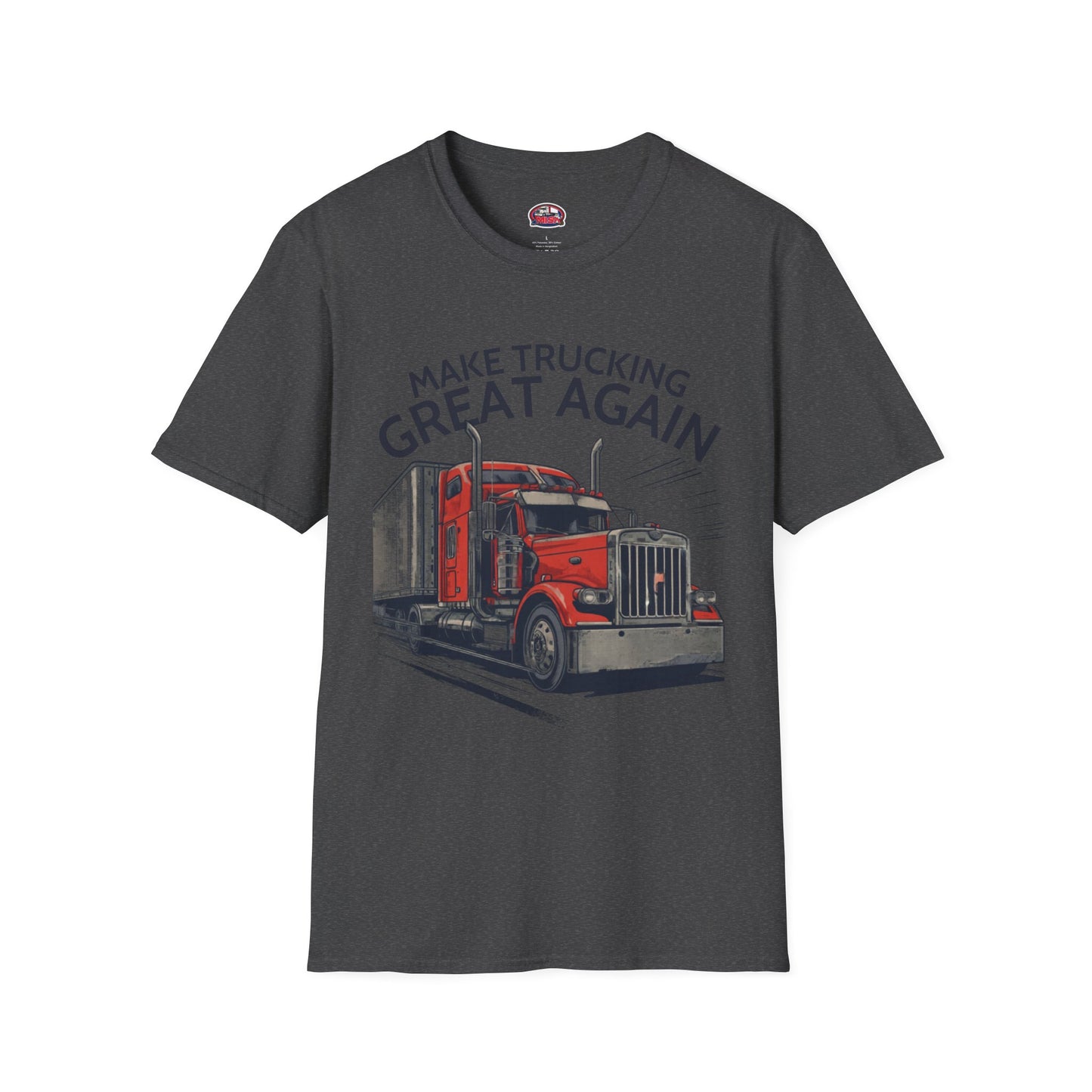 Make Trucking Great Again T-Shirt — Semi Truck Graphic Tee for Truck Drivers & Fans