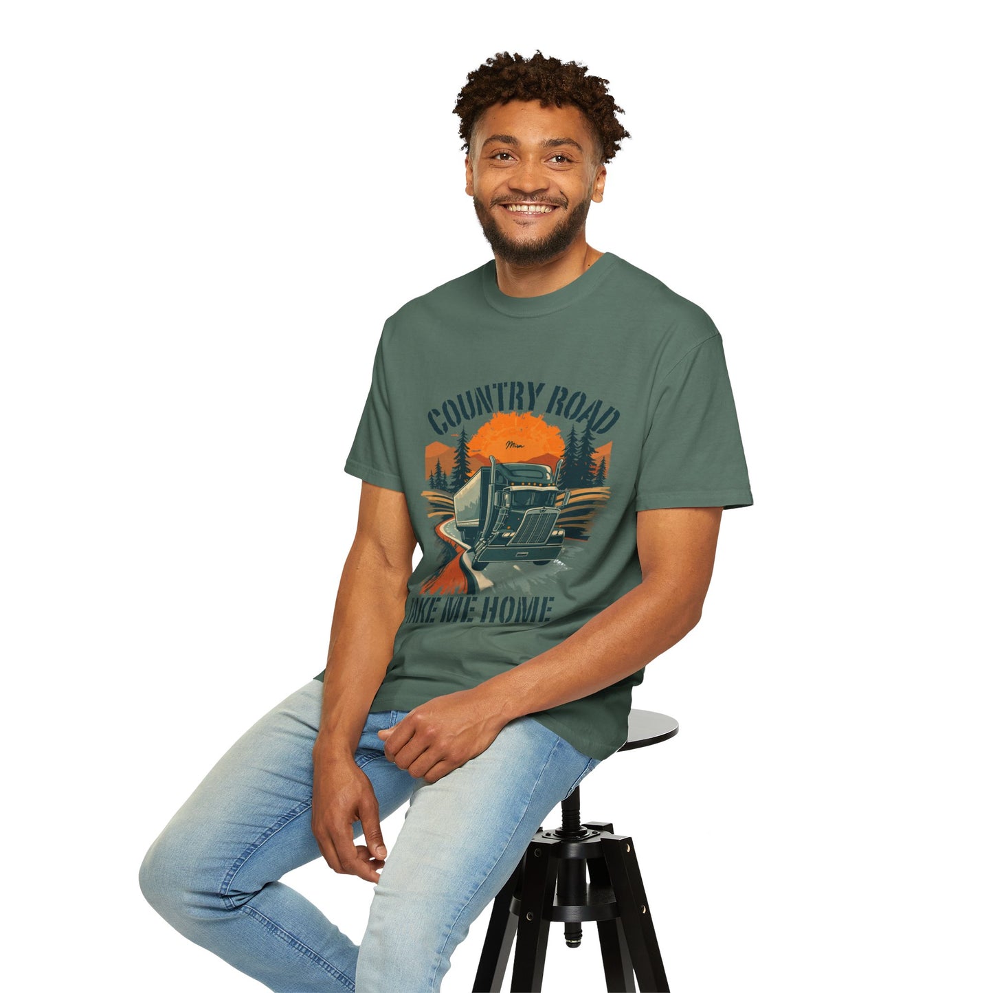 Country Road Truck Tee — "Take Me Home" Vintage Semi-Truck T-Shirt