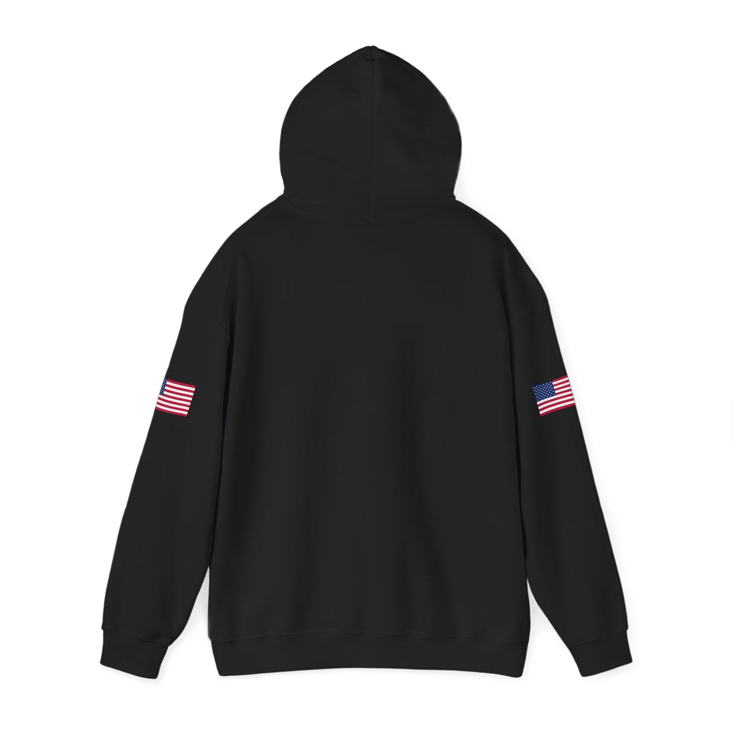 Make Trucking Great Again Hoodie — American Flag Sleeves, Trucker Semi Truck Sweatshirt