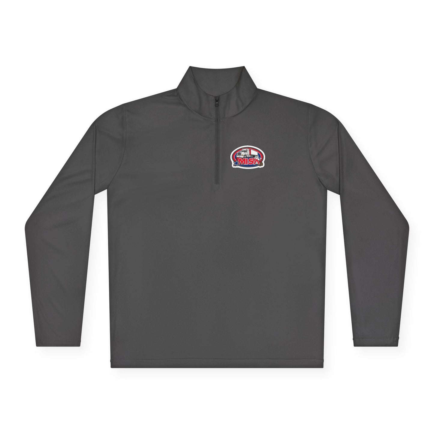 Quarter-Zip Pullover — “Country Road Take Me Home” Trucking Graphic