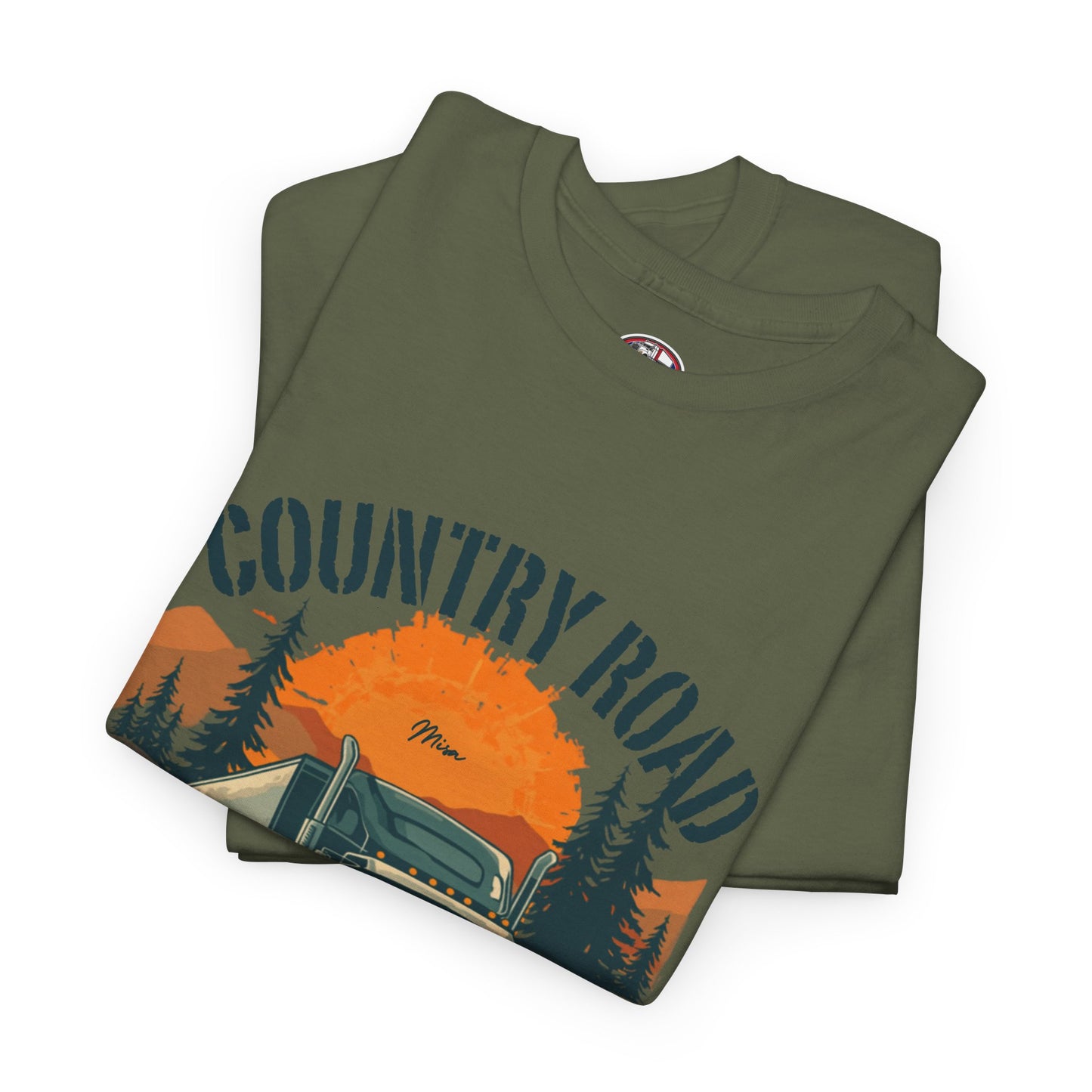 Country Road Truck Tee — "Country Road Take Me Home" Vintage Semi-Truck T-Shirt