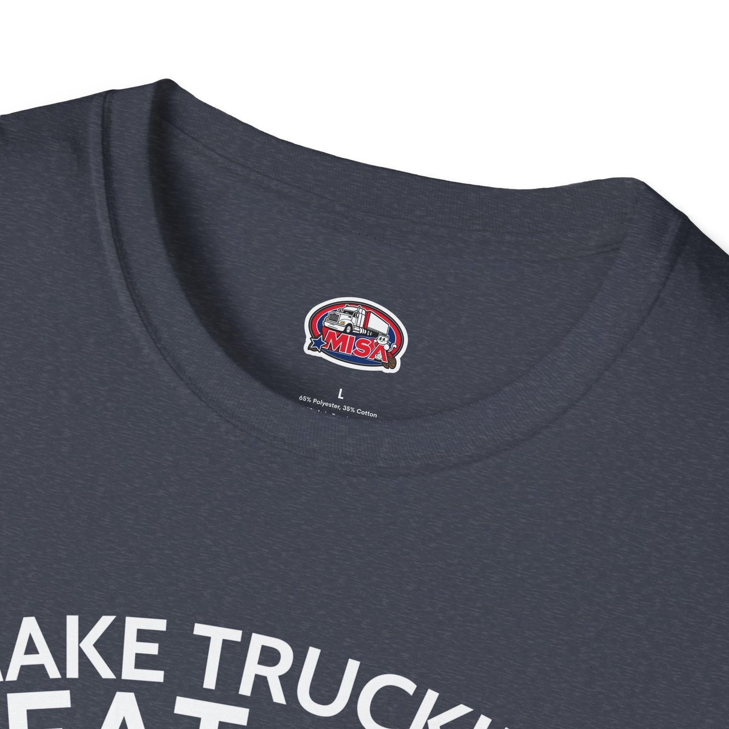 Make Trucking Great Again T-Shirt — Vintage Red Semi Truck Graphic Tee