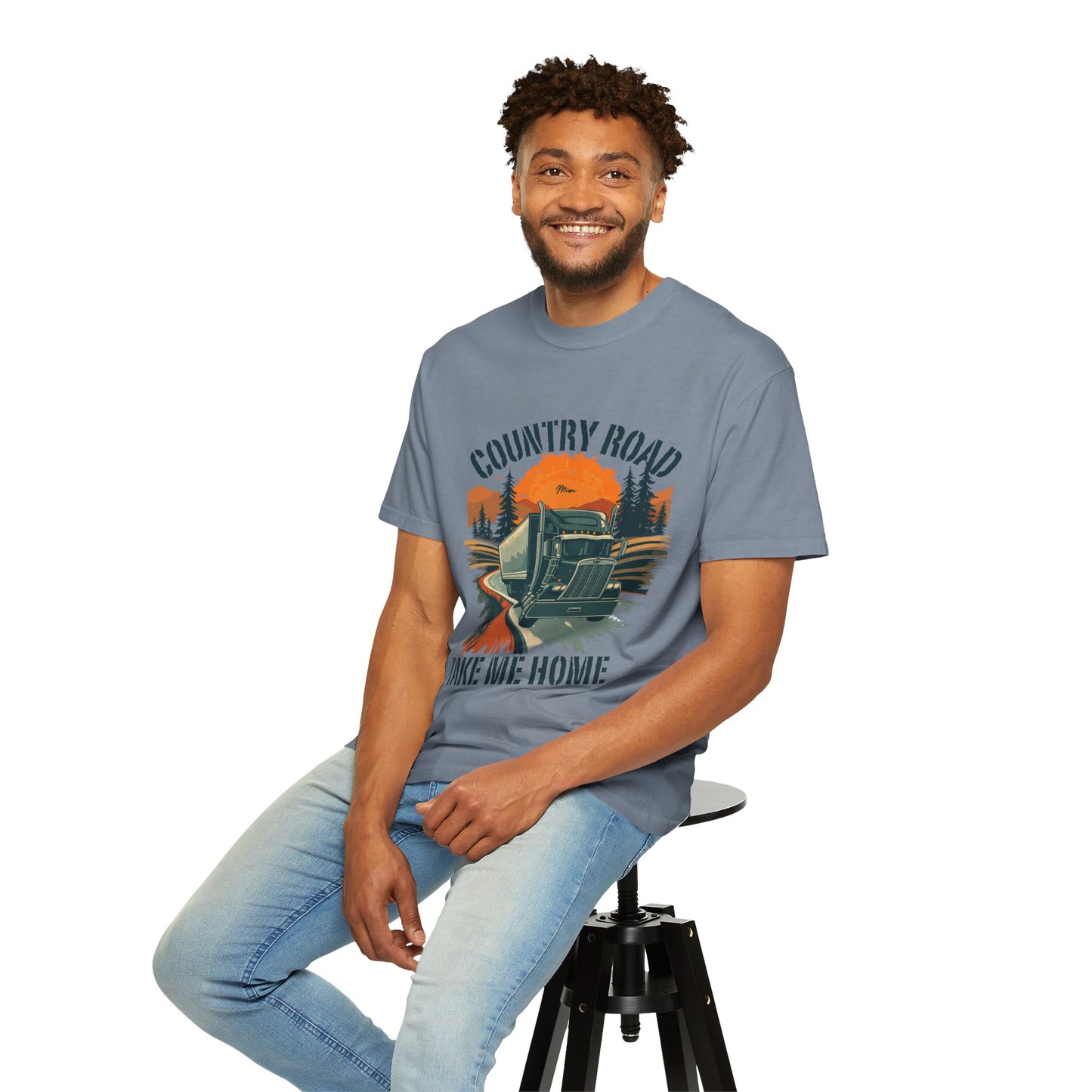 Country Road Truck Tee — "Take Me Home" Vintage Semi-Truck T-Shirt