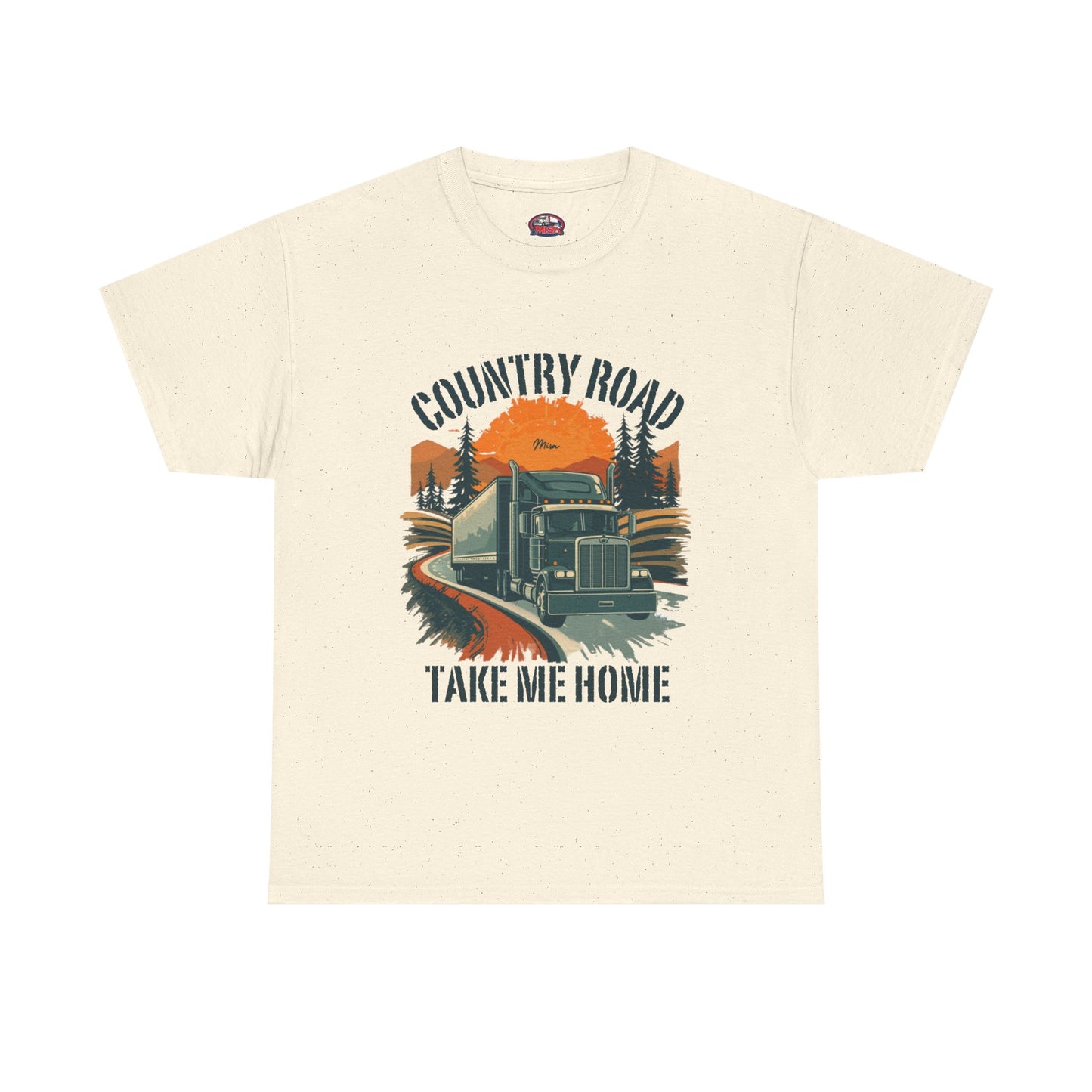 Country Road Truck Tee — "Country Road Take Me Home" Vintage Semi-Truck T-Shirt