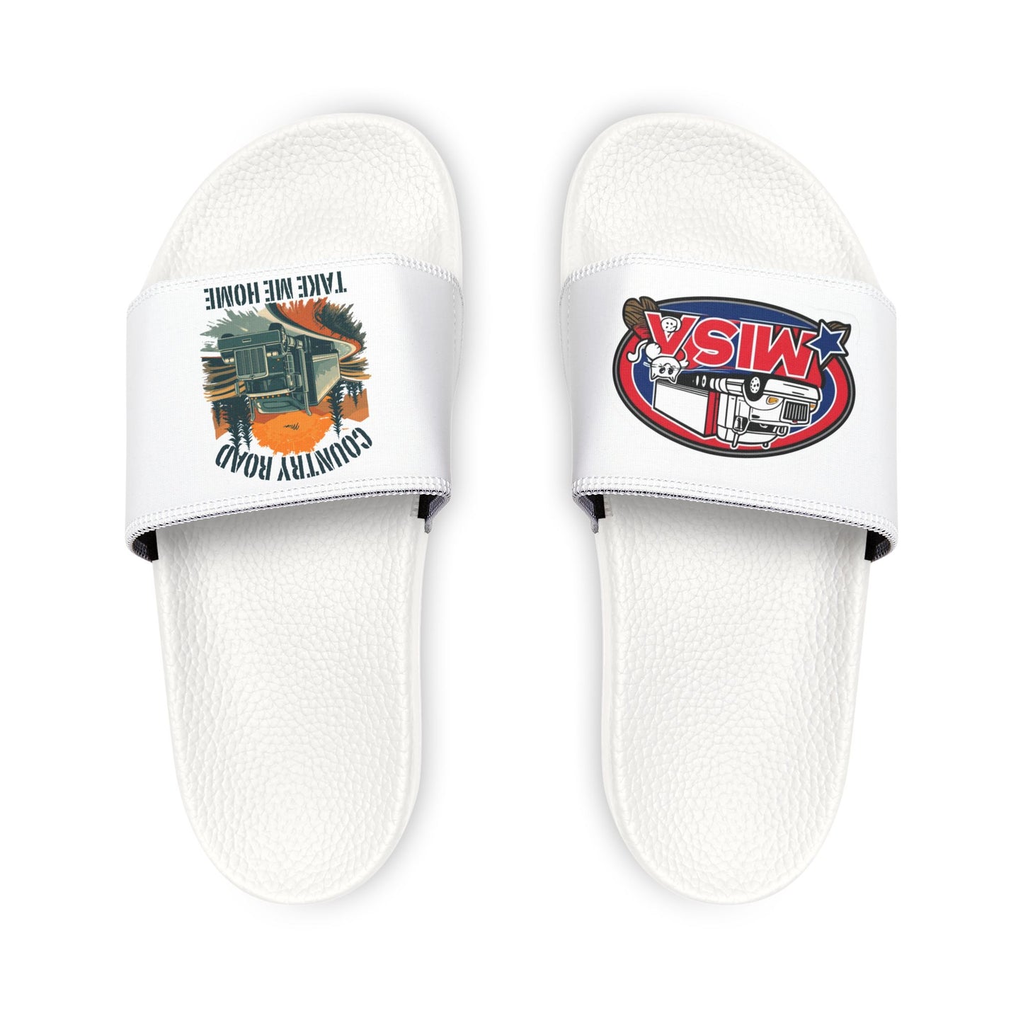 Men's Custom Graphic Slide Sandals — Removable-Strap Personalized Design