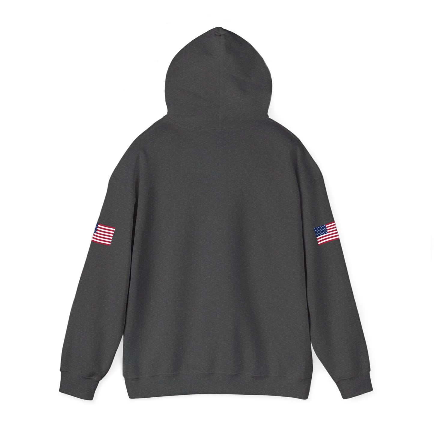 Make Trucking Great Again Hoodie — American Flag Sleeves, Trucker Semi Truck Sweatshirt