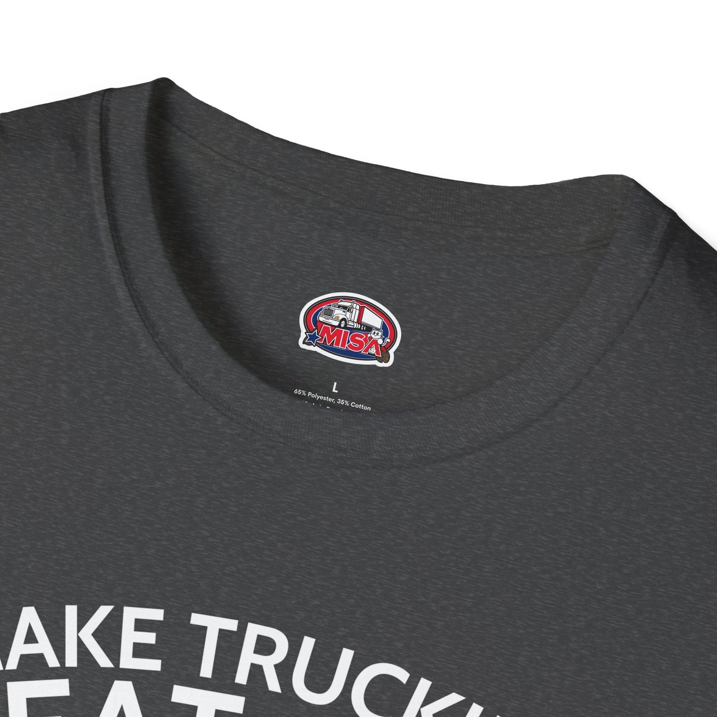 Make Trucking Great Again T-Shirt — Vintage Red Semi Truck Graphic Tee