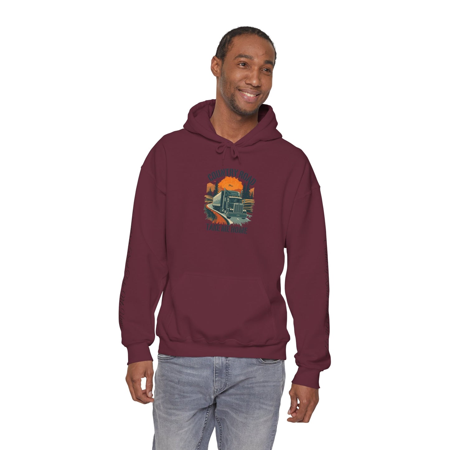 Country Road Hoodie - 'Take Me Home' Vintage Truck Graphic