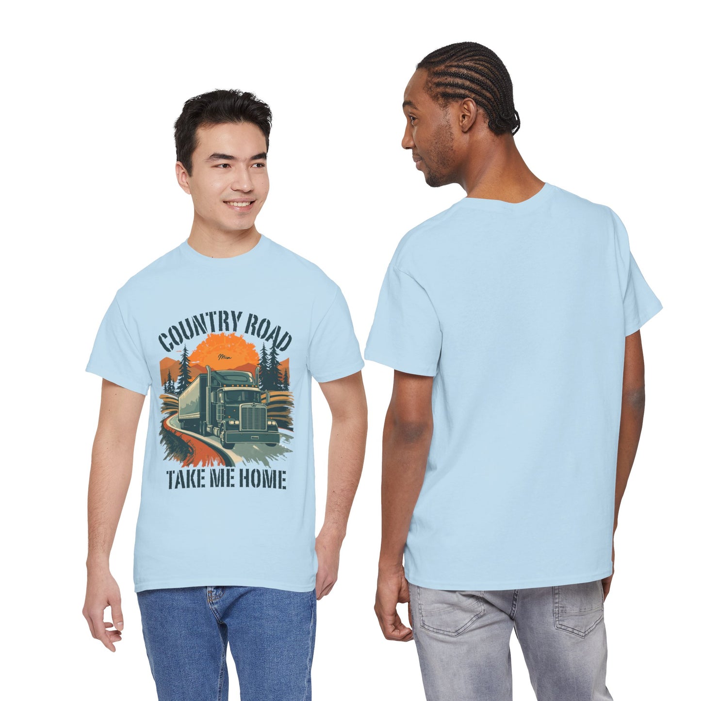 Country Road Truck Tee — "Country Road Take Me Home" Vintage Semi-Truck T-Shirt