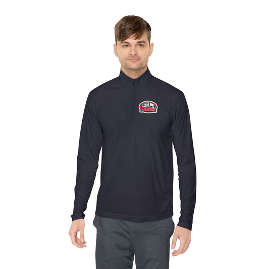 Quarter-Zip Pullover — “Country Road Take Me Home” Trucking Graphic