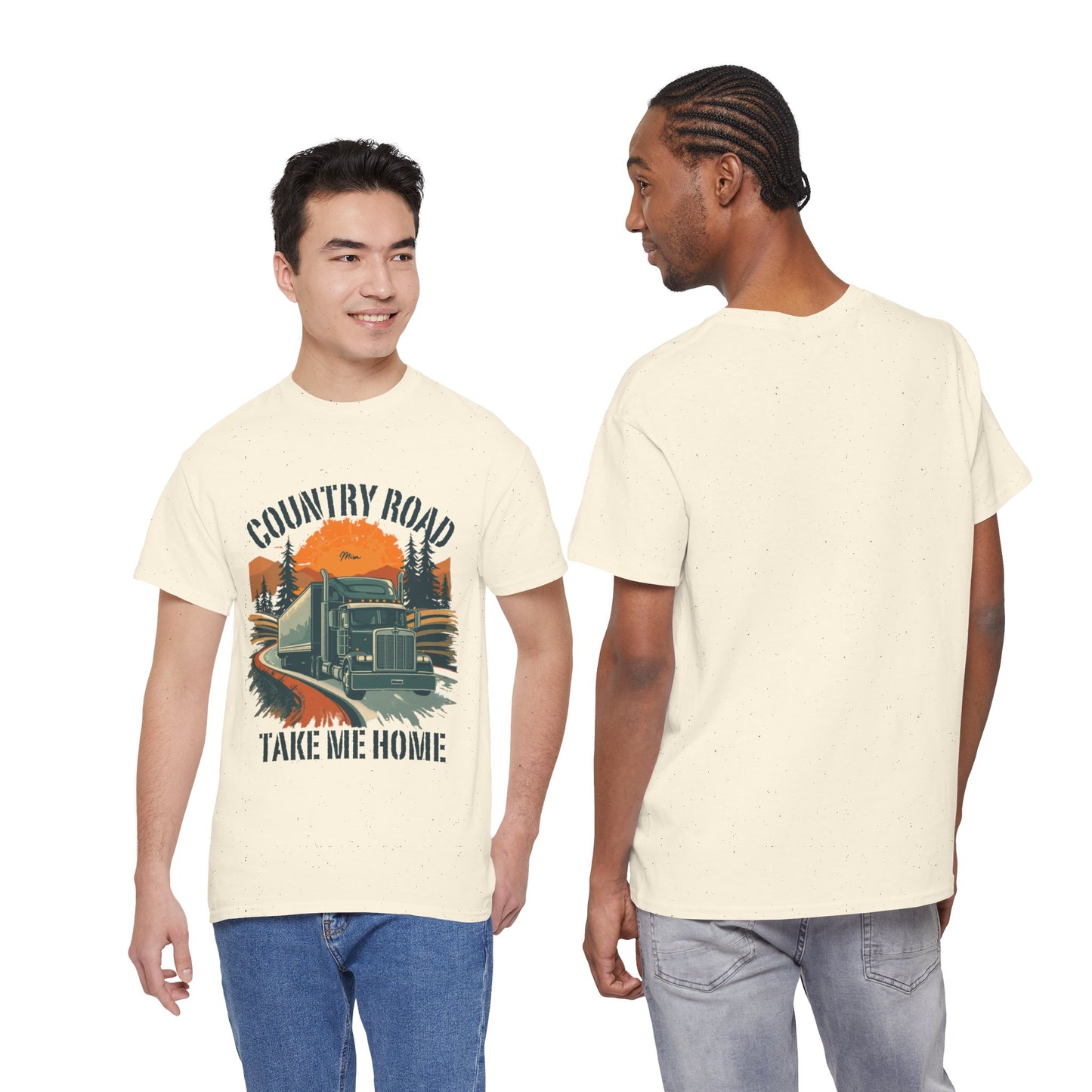 Country Road Truck Tee — "Country Road Take Me Home" Vintage Semi-Truck T-Shirt