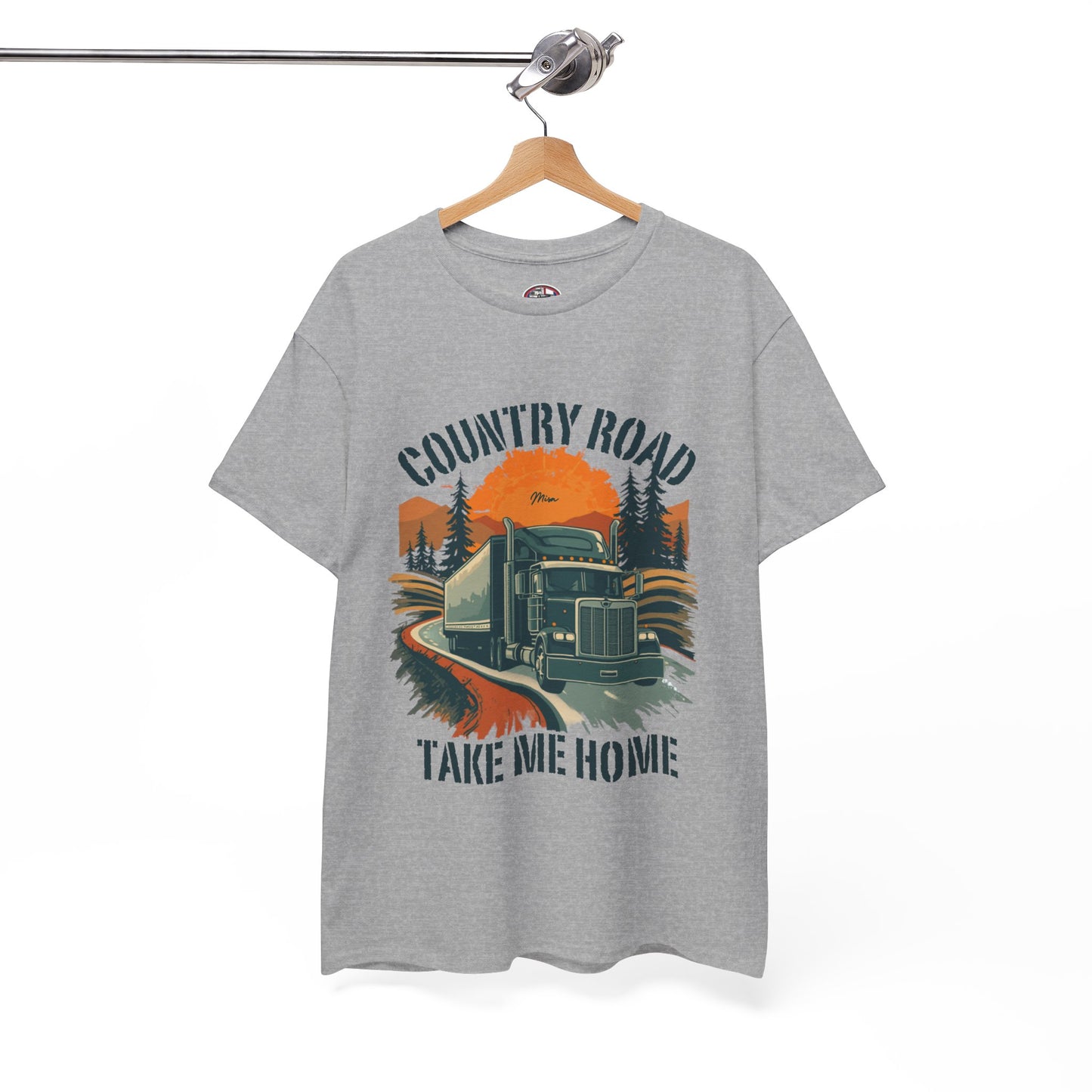 Country Road Truck Tee — "Country Road Take Me Home" Vintage Semi-Truck T-Shirt