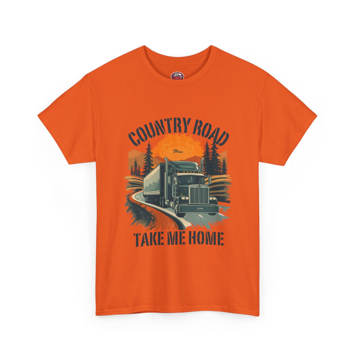 Country Road Truck Tee — "Country Road Take Me Home" Vintage Semi-Truck T-Shirt