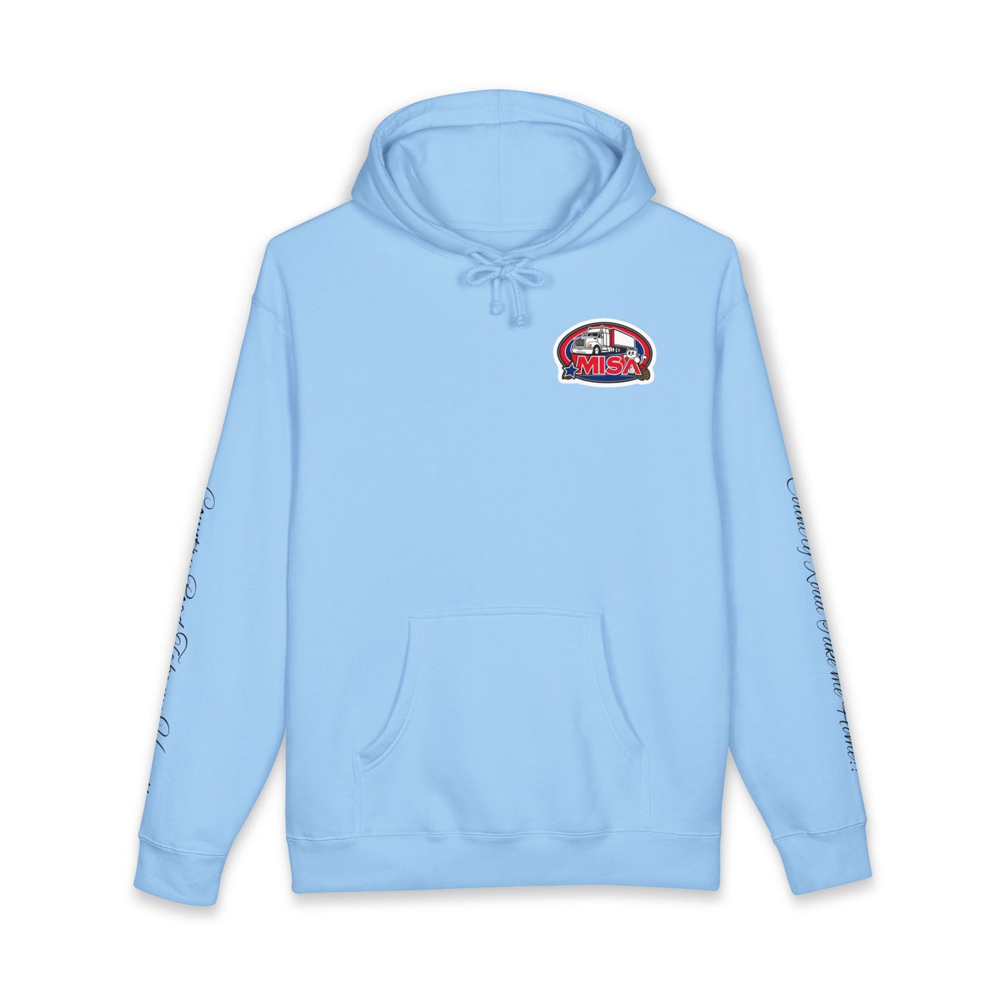 Hoodie — "Country Road Take Me Home" Trucking Graphic Hooded Sweatshirt