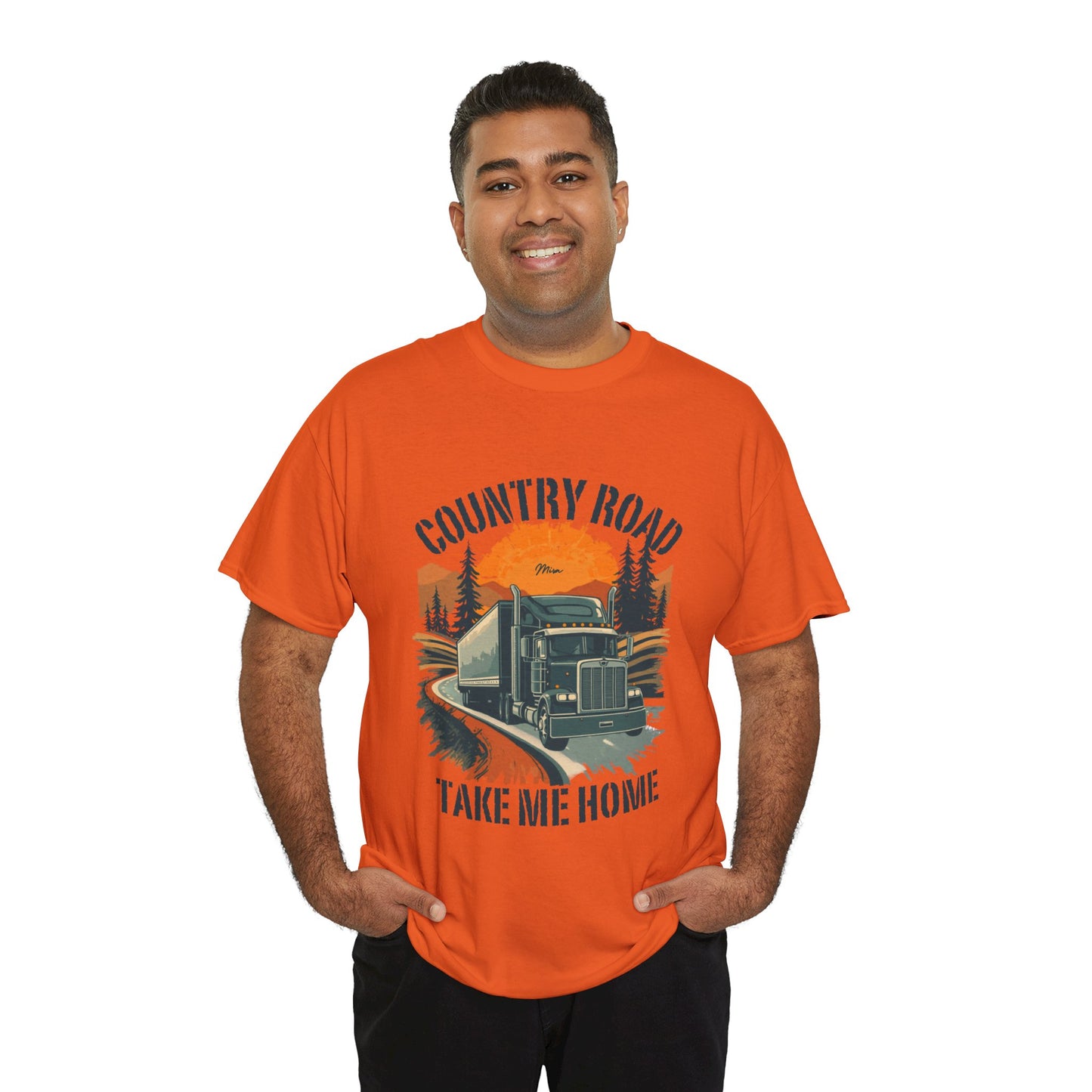 Country Road Truck Tee — "Country Road Take Me Home" Vintage Semi-Truck T-Shirt