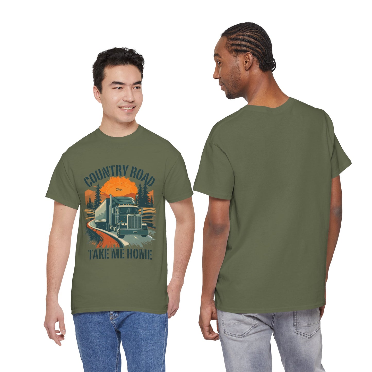 Country Road Truck Tee — "Country Road Take Me Home" Vintage Semi-Truck T-Shirt
