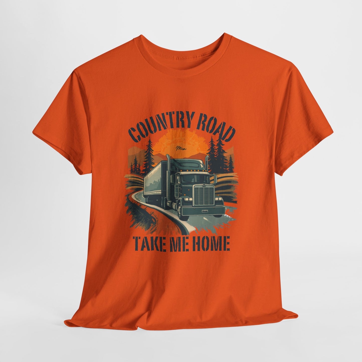 Country Road Truck Tee — "Country Road Take Me Home" Vintage Semi-Truck T-Shirt