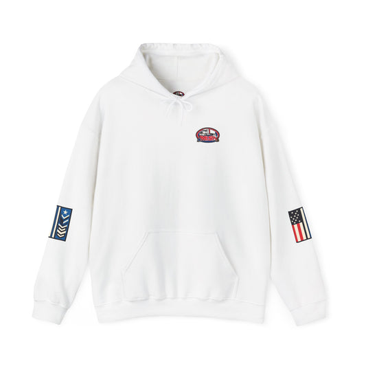 Vintage-Inspired Unisex Hoodie with Patriotic Graphics