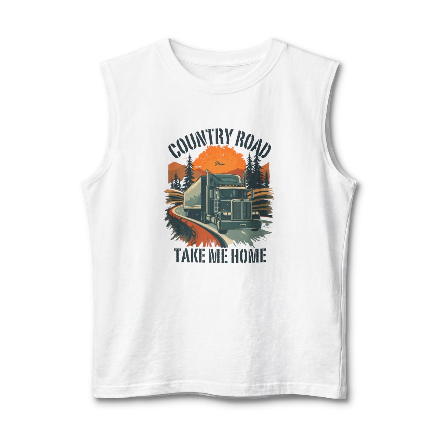 Country Road Truck Tank Top – "Take Me Home" Vintage Semi Truck Muscle Tee