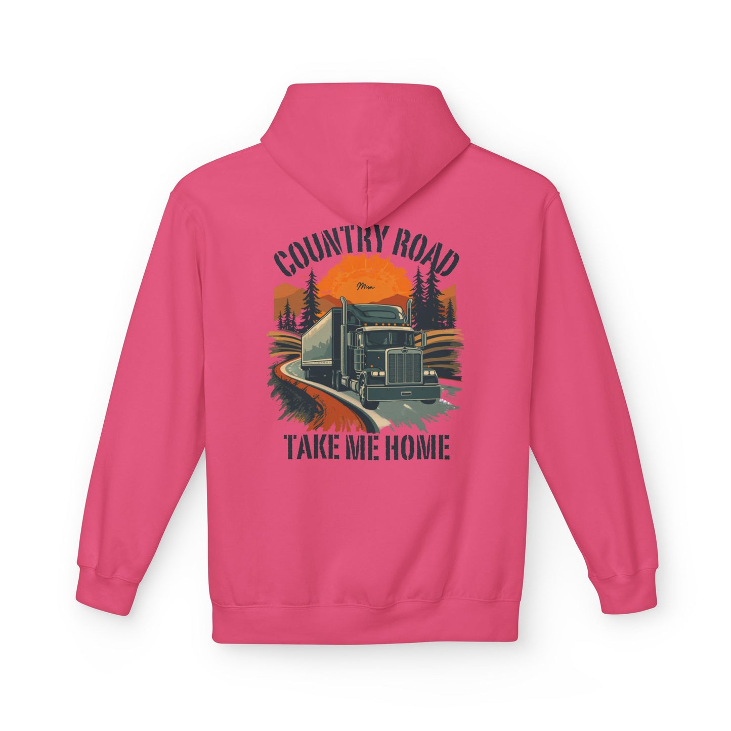 Hoodie — "Country Road Take Me Home" Trucking Graphic Hoodie