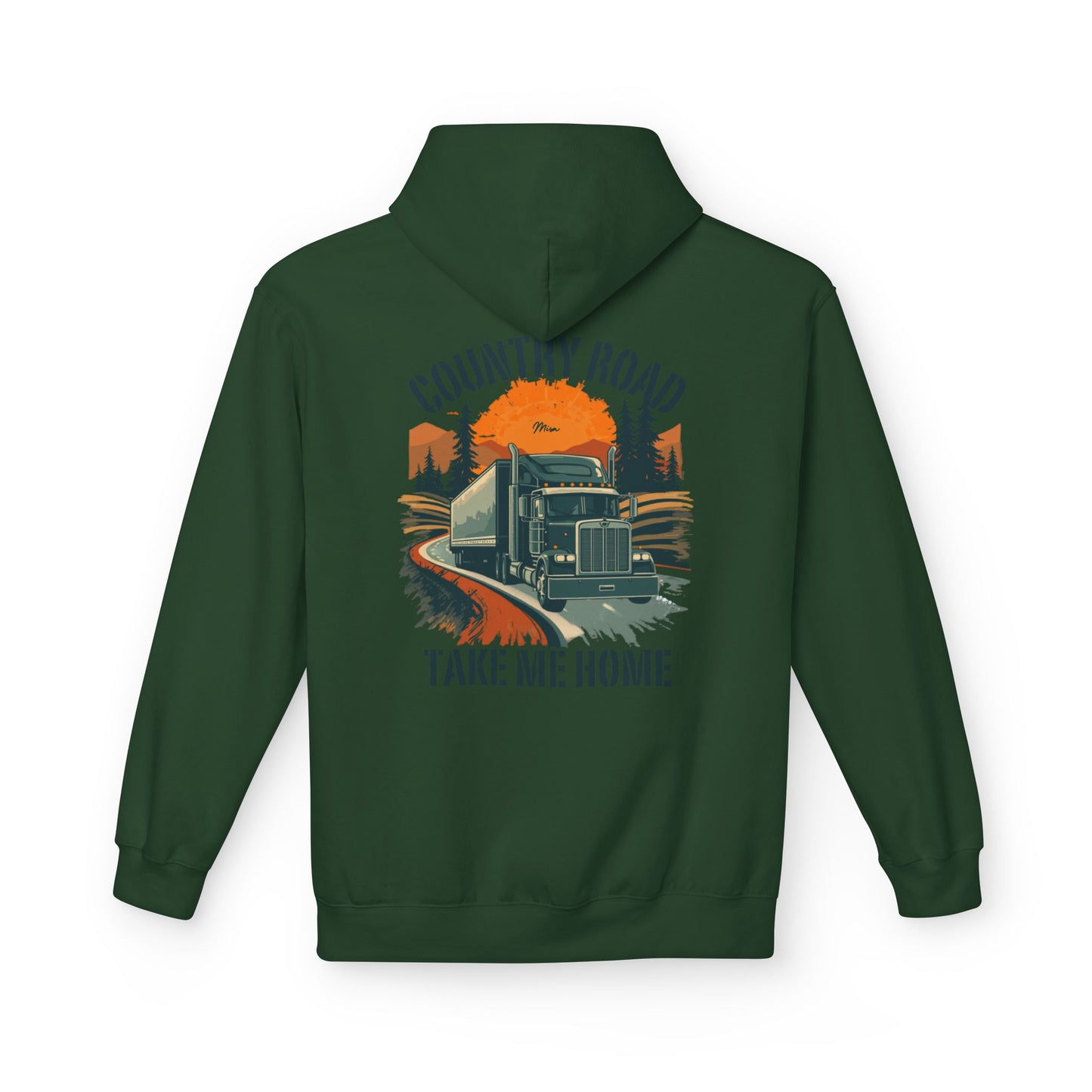 Hoodie — "Country Road Take Me Home" Trucking Graphic Hoodie