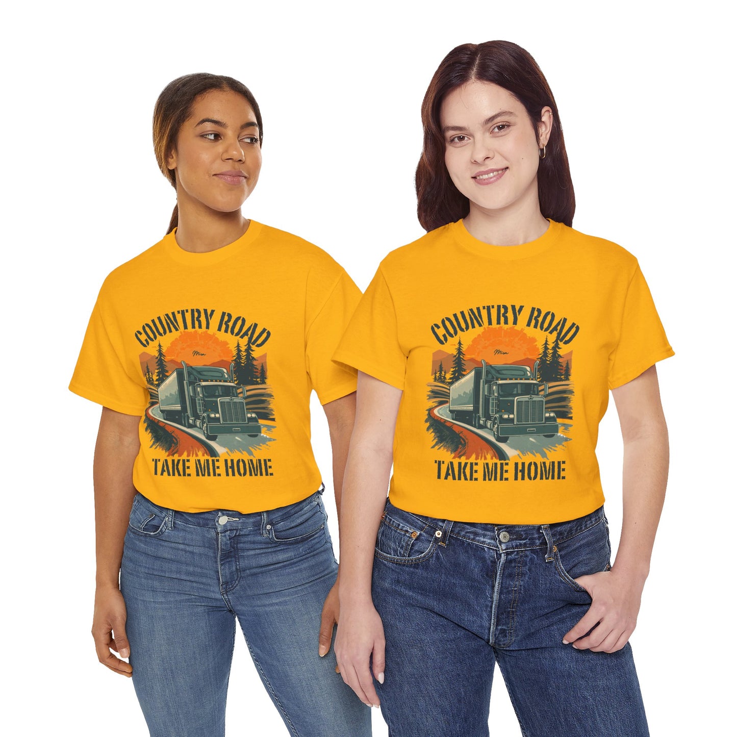 Country Road Truck Tee — "Country Road Take Me Home" Vintage Semi-Truck T-Shirt