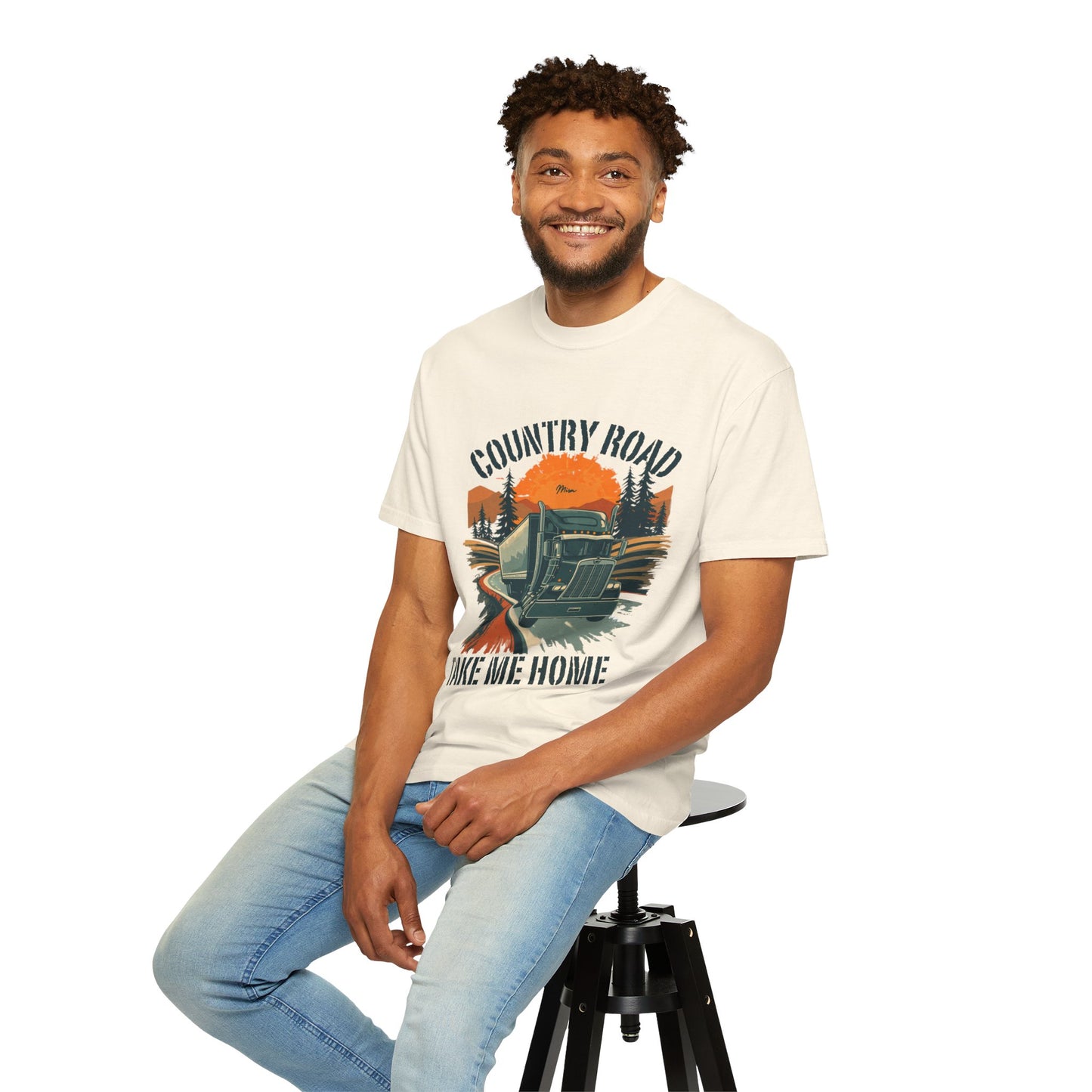 Country Road Truck Tee — "Take Me Home" Vintage Semi-Truck T-Shirt