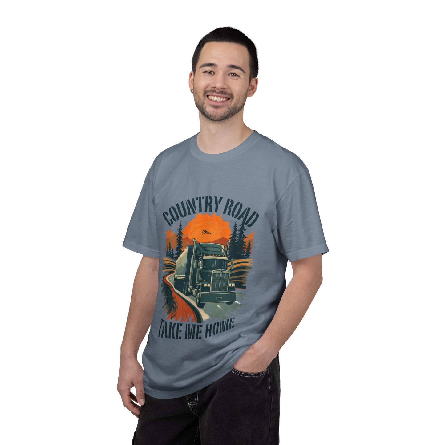 Country Road Truck Tee — "Take Me Home" Vintage Semi-Truck T-Shirt