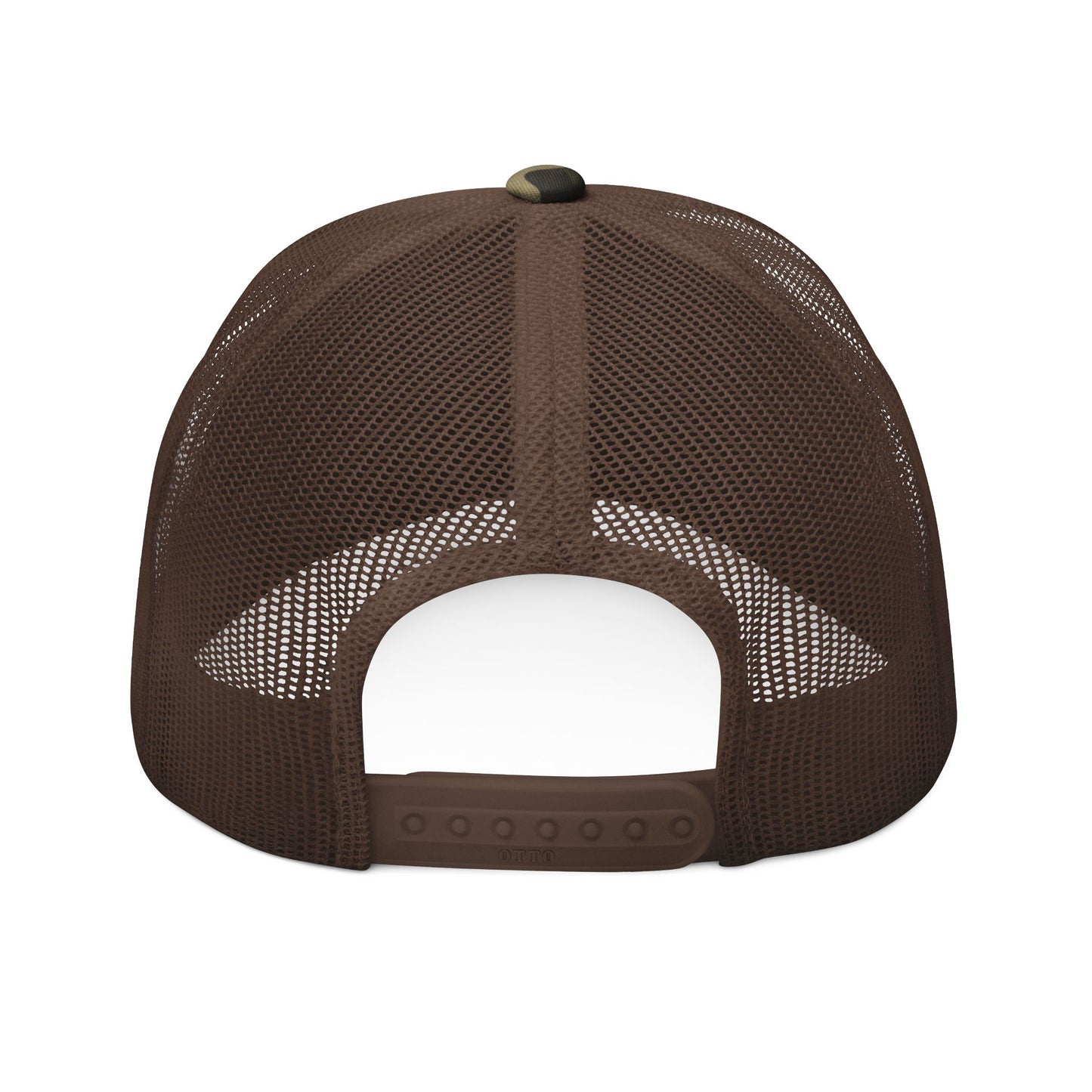 Camo Trucker Hat — "Make Trucking Great Again" Embroidered Mesh Cap