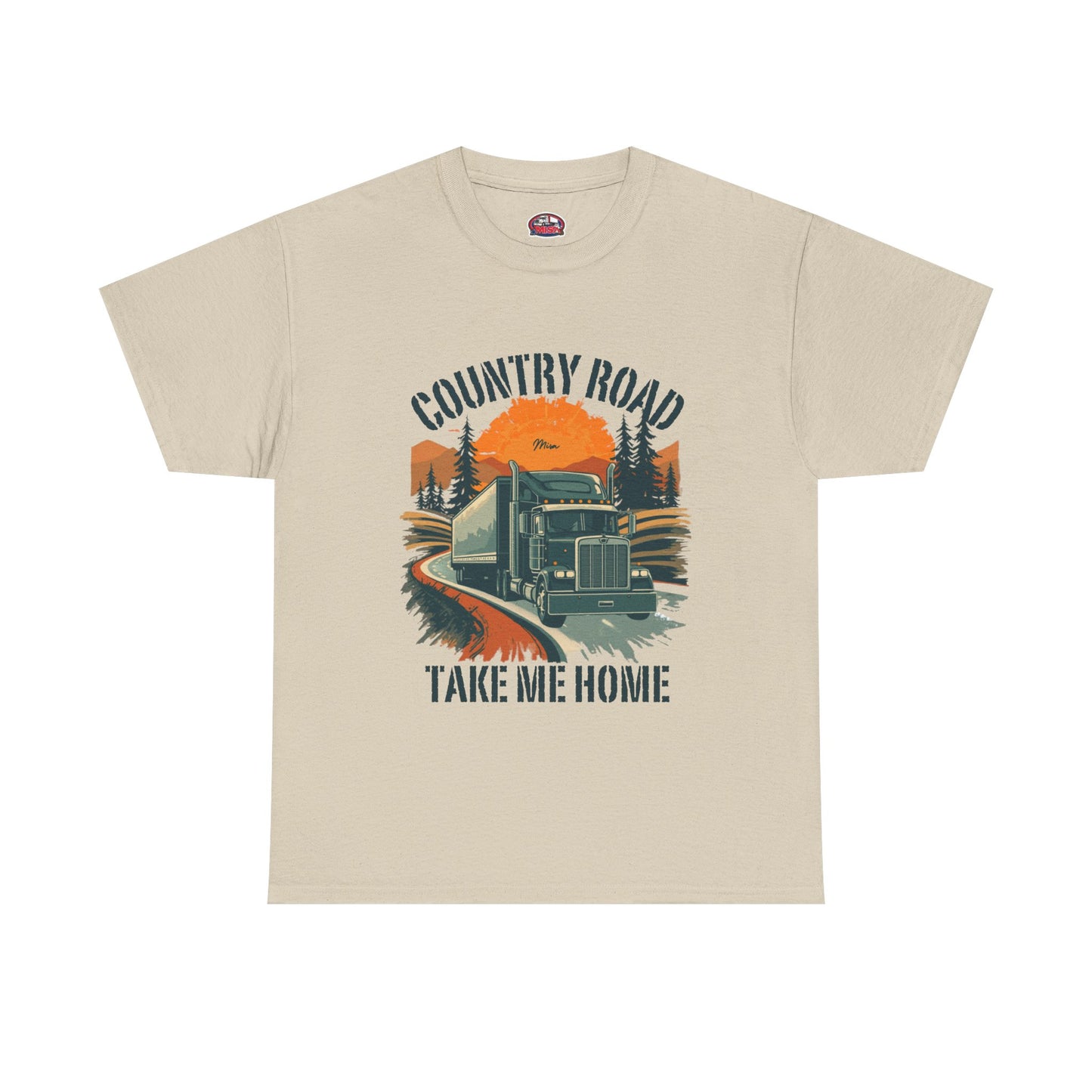Country Road Truck Tee — "Country Road Take Me Home" Vintage Semi-Truck T-Shirt