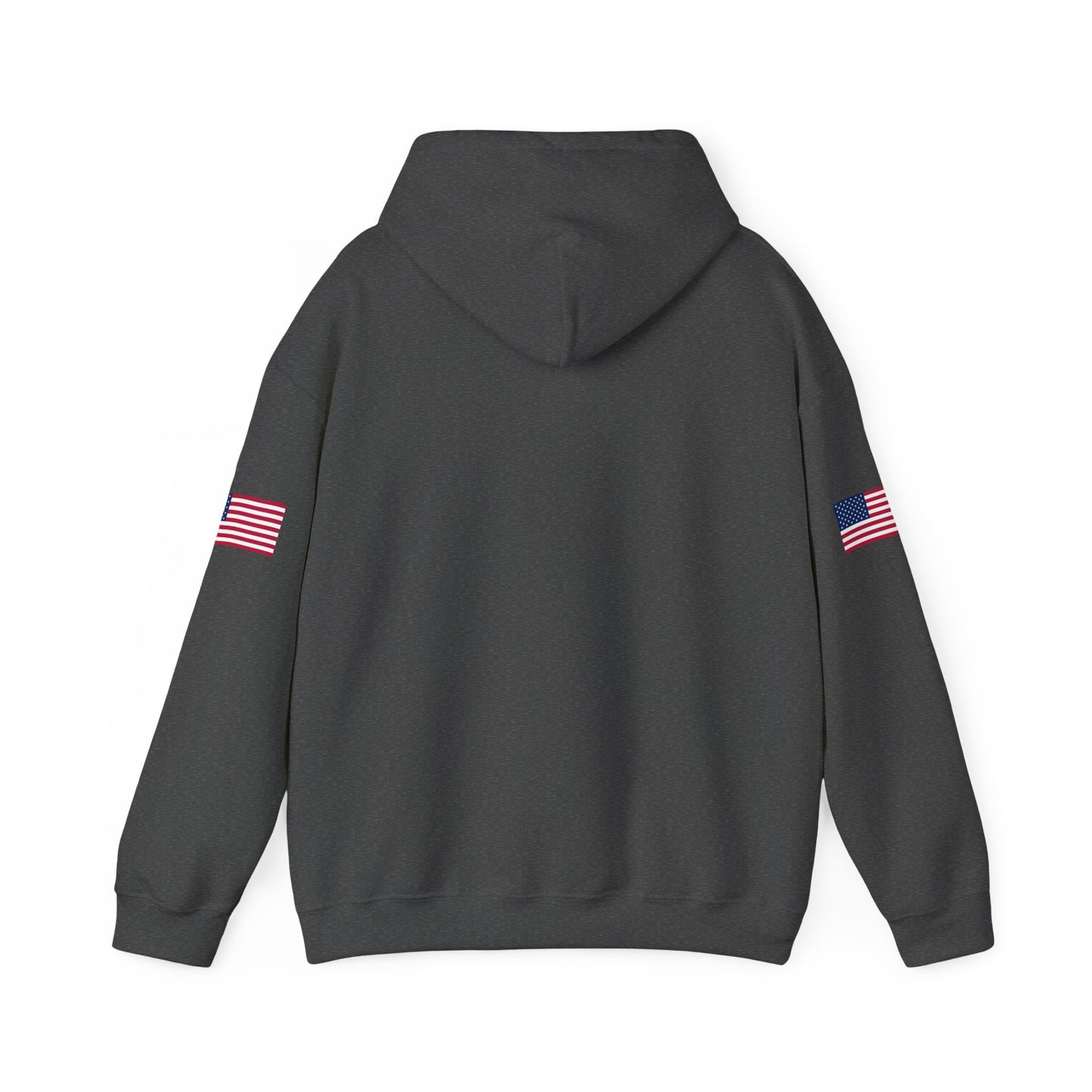Make Trucking Great Again Hoodie — American Flag Sleeves, Trucker Semi Truck Sweatshirt
