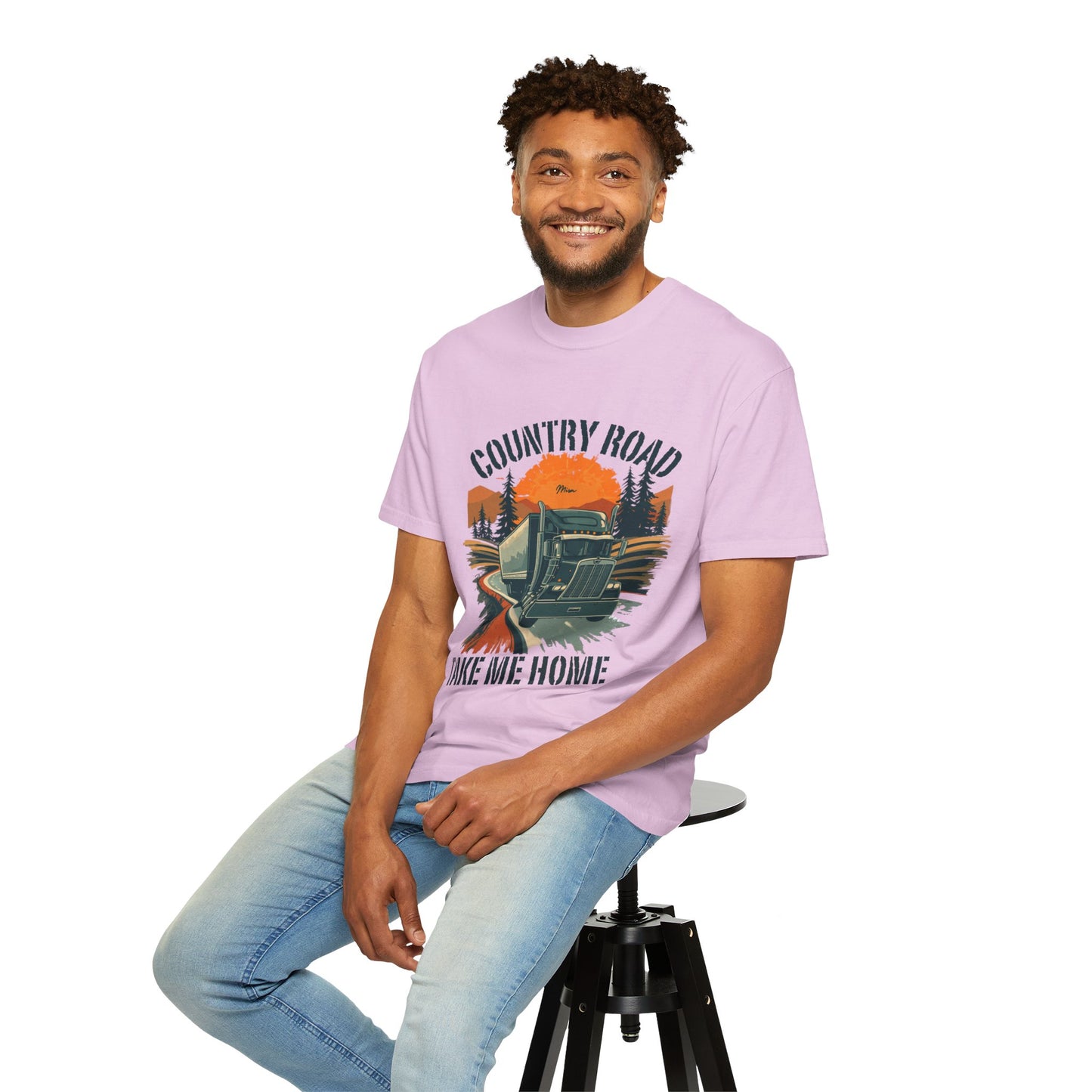 Country Road Truck Tee — "Take Me Home" Vintage Semi-Truck T-Shirt