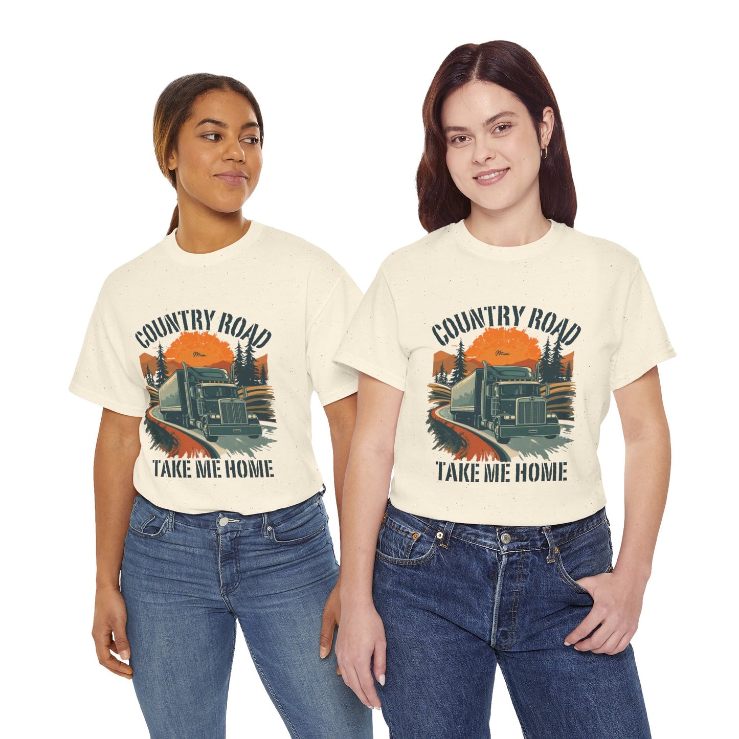 Country Road Truck Tee — "Country Road Take Me Home" Vintage Semi-Truck T-Shirt