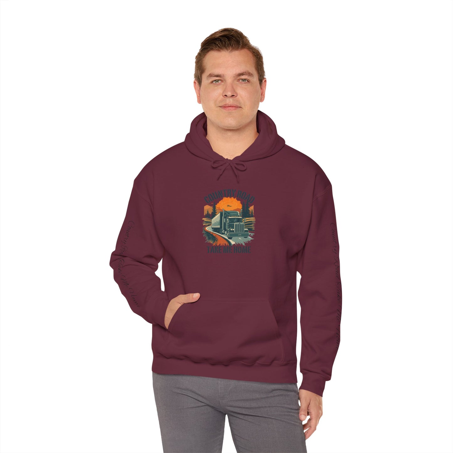 Country Road Hoodie - 'Take Me Home' Vintage Truck Graphic