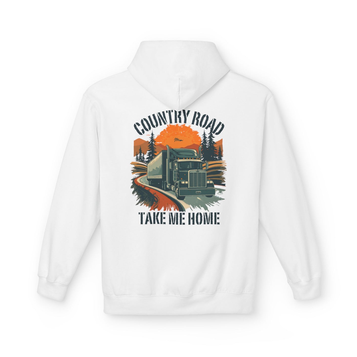 Hoodie — "Country Road Take Me Home" Trucking Graphic Hoodie