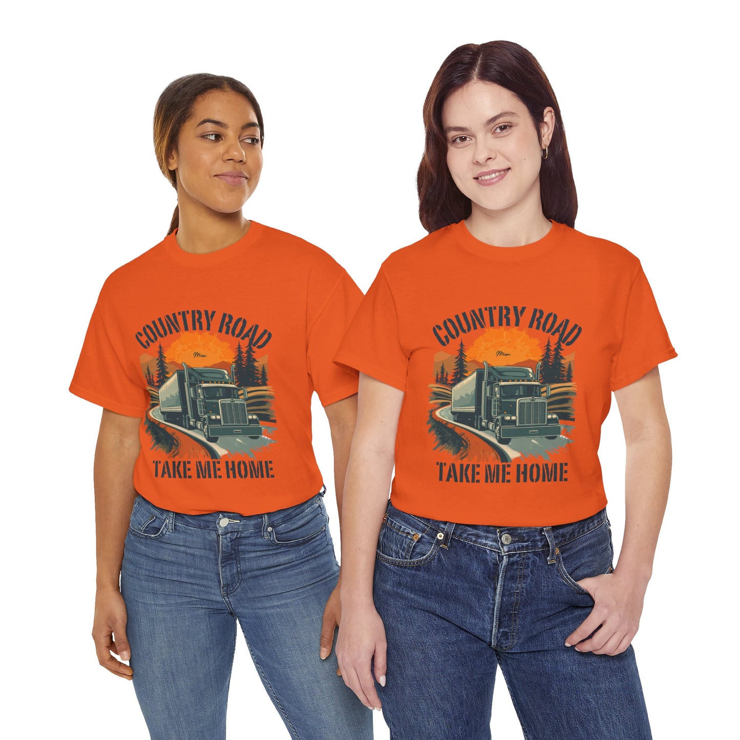 Country Road Truck Tee — "Country Road Take Me Home" Vintage Semi-Truck T-Shirt
