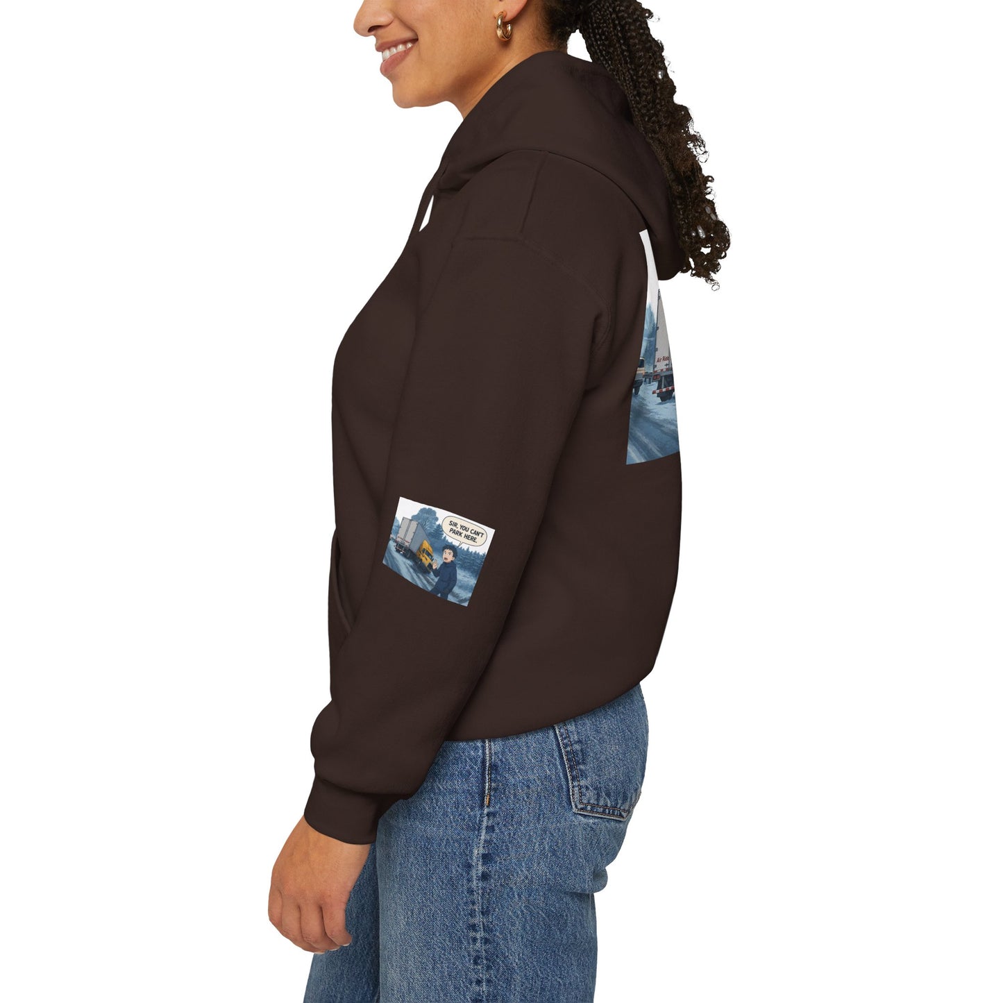 Funny Unisex Heavy Blend™ Hooded Sweatshirt - "You Can't Park Here" Design