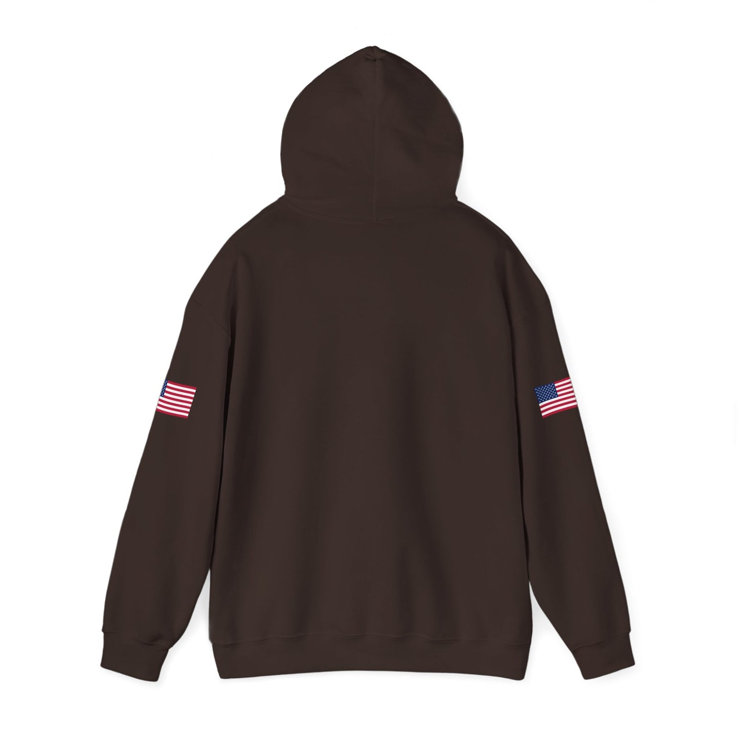 Make Trucking Great Again Hoodie — American Flag Sleeves, Trucker Semi Truck Sweatshirt