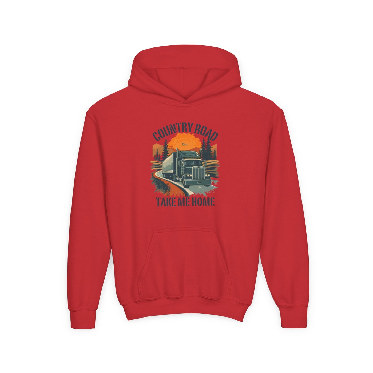 Youth Hoodie - "Country Road Take Me Home" Vintage Truck Graphic