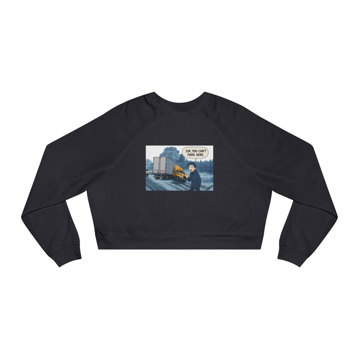 Cozy Women's Cropped Fleece Pullover with Fun Graphic Design | Sir