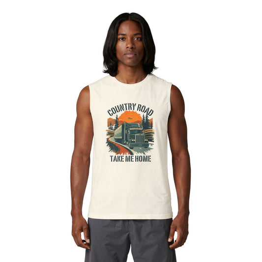 Country Road Truck Tank Top – "Take Me Home" Vintage Semi Truck Muscle Tee