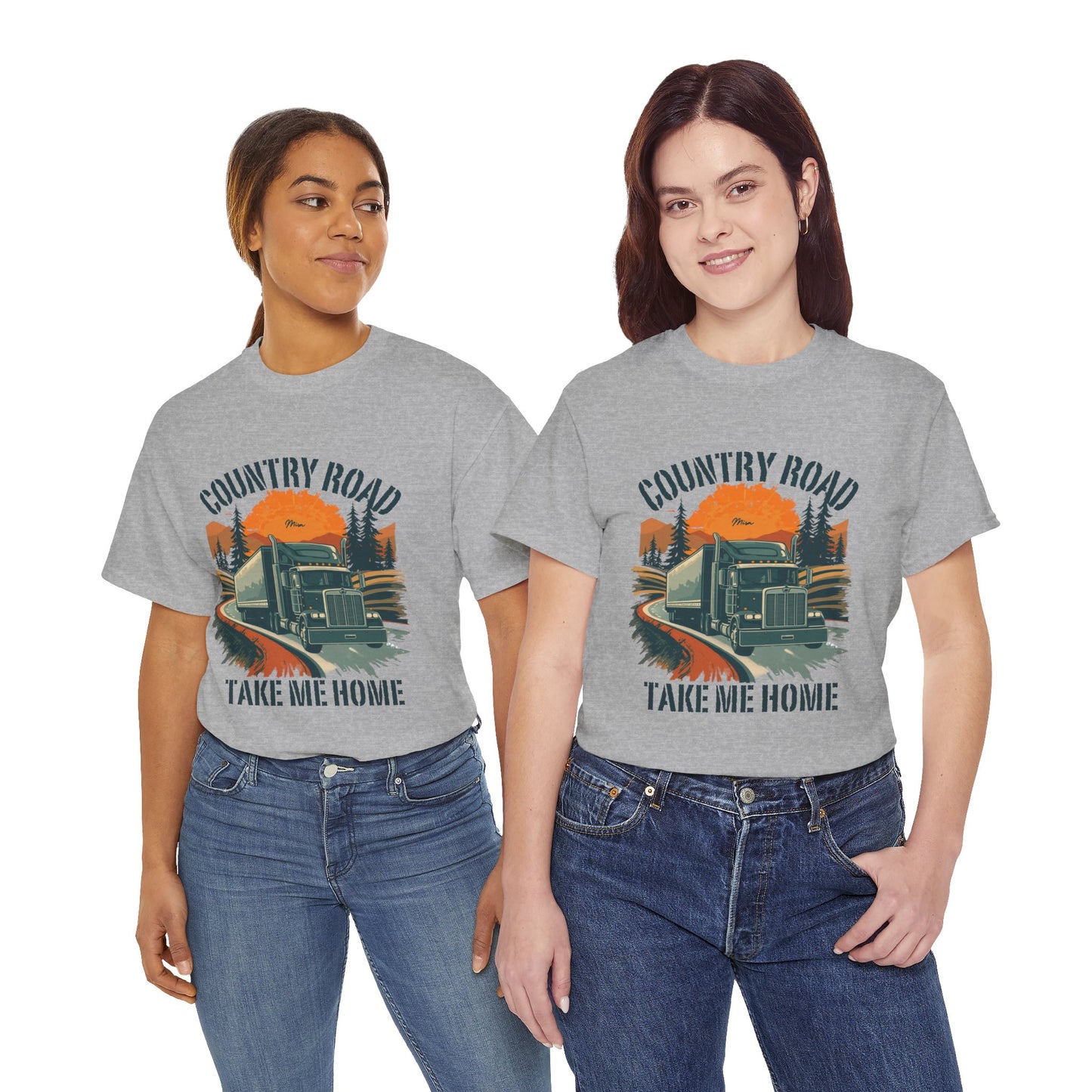 Country Road Truck Tee — "Country Road Take Me Home" Vintage Semi-Truck T-Shirt