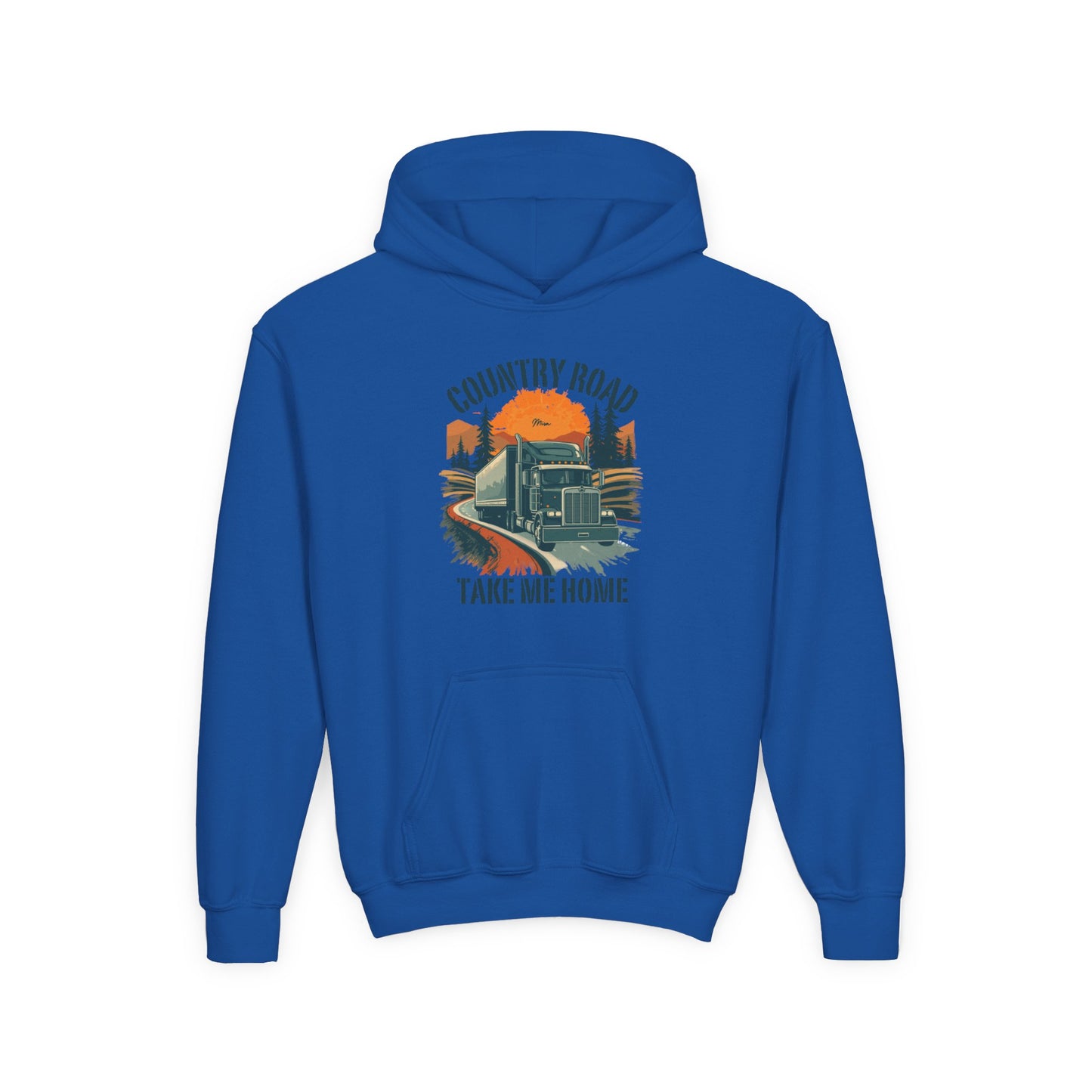 Youth Hoodie - "Country Road Take Me Home" Vintage Truck Graphic