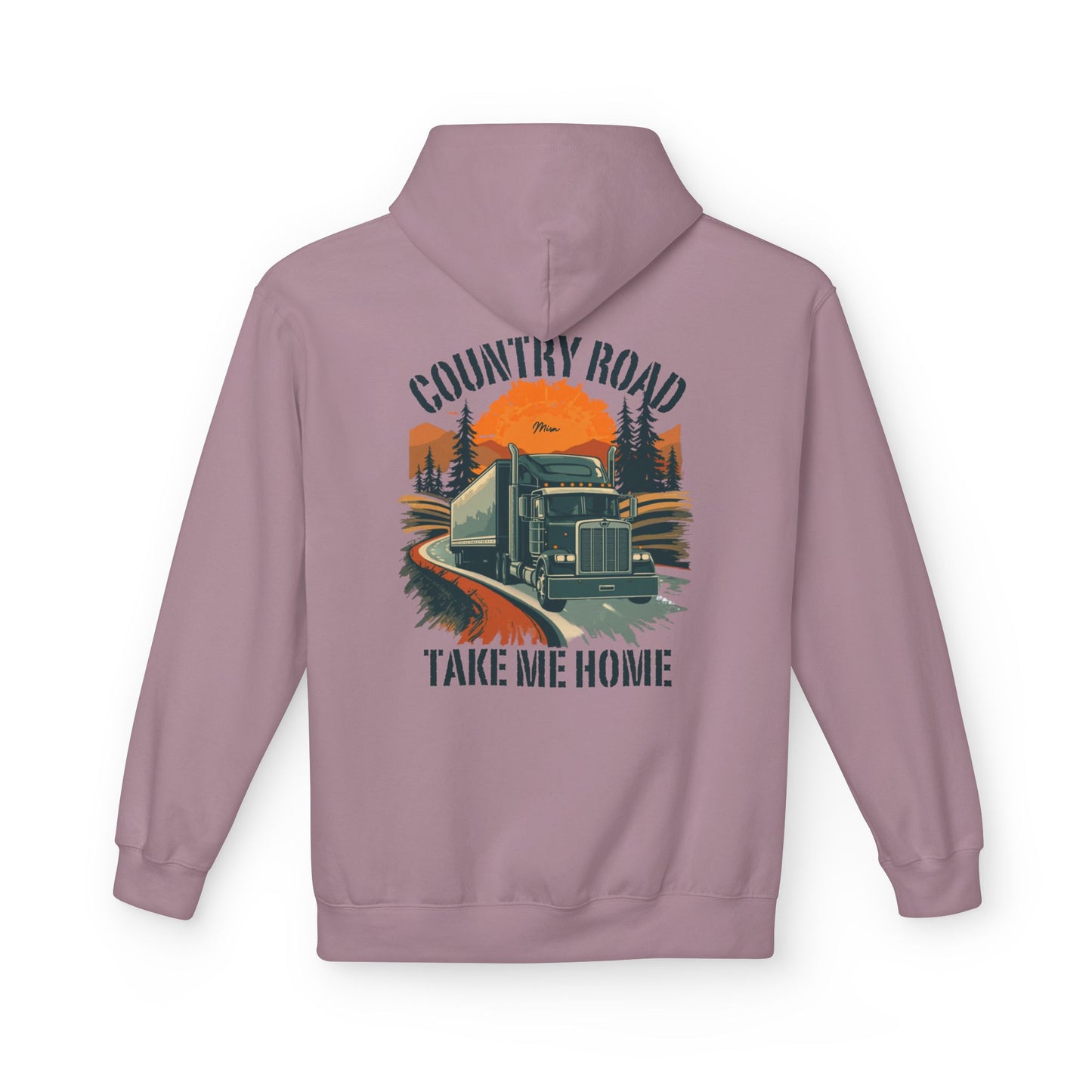Hoodie — "Country Road Take Me Home" Trucking Graphic Hoodie