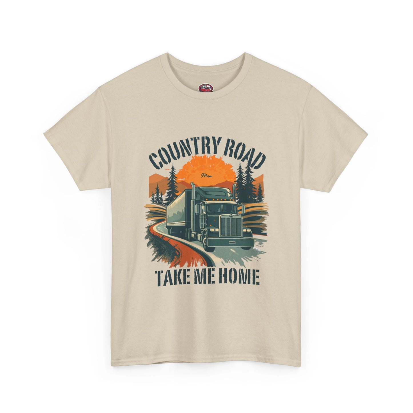 Country Road Truck Tee — "Country Road Take Me Home" Vintage Semi-Truck T-Shirt