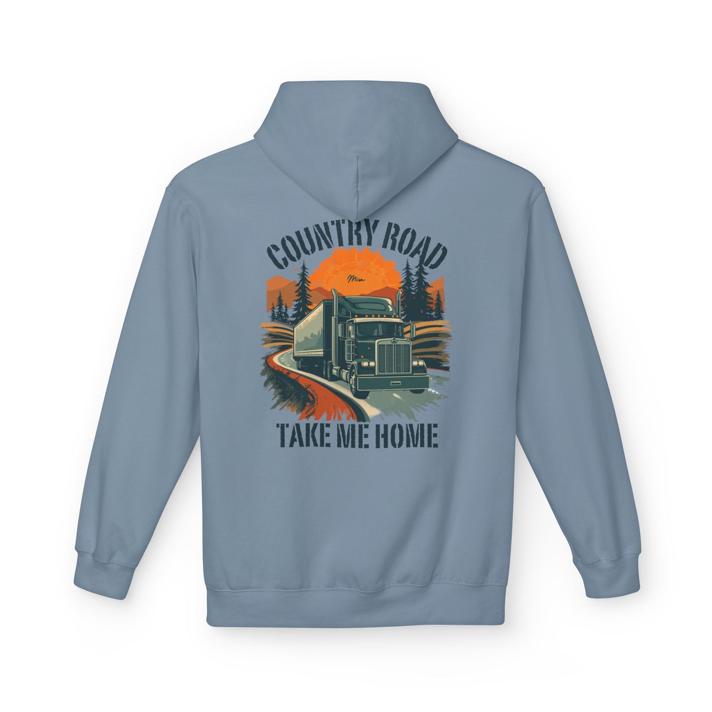Hoodie — "Country Road Take Me Home" Trucking Graphic Hoodie