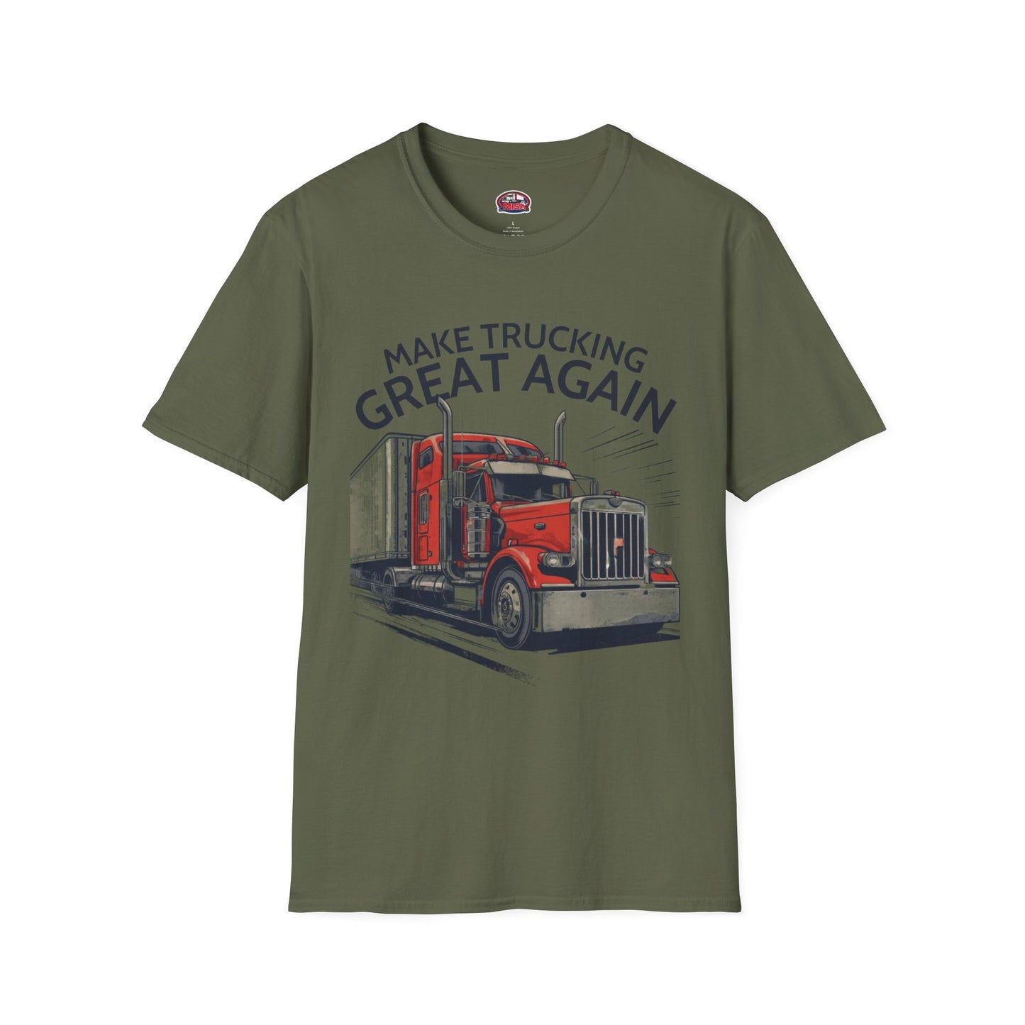 Make Trucking Great Again T-Shirt — Semi Truck Graphic Tee for Truck Drivers & Fans