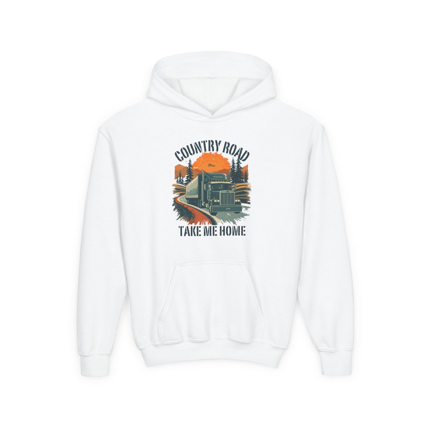 Youth Hoodie - "Country Road Take Me Home" Vintage Truck Graphic