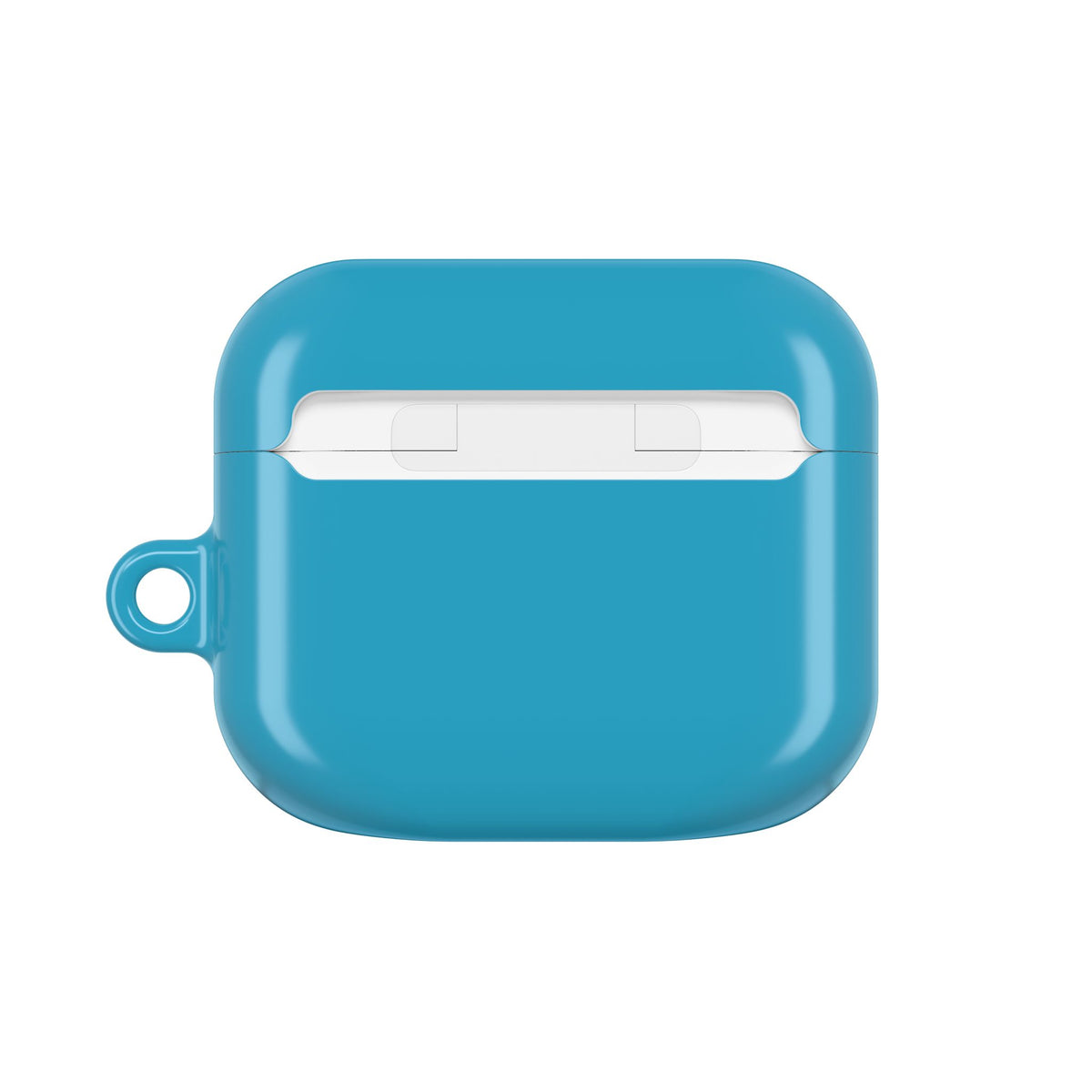 White glossy AirPod case for Gen 3 with truck driver design and "I'll Sleep When I'm Done" text, accessory by Printify.