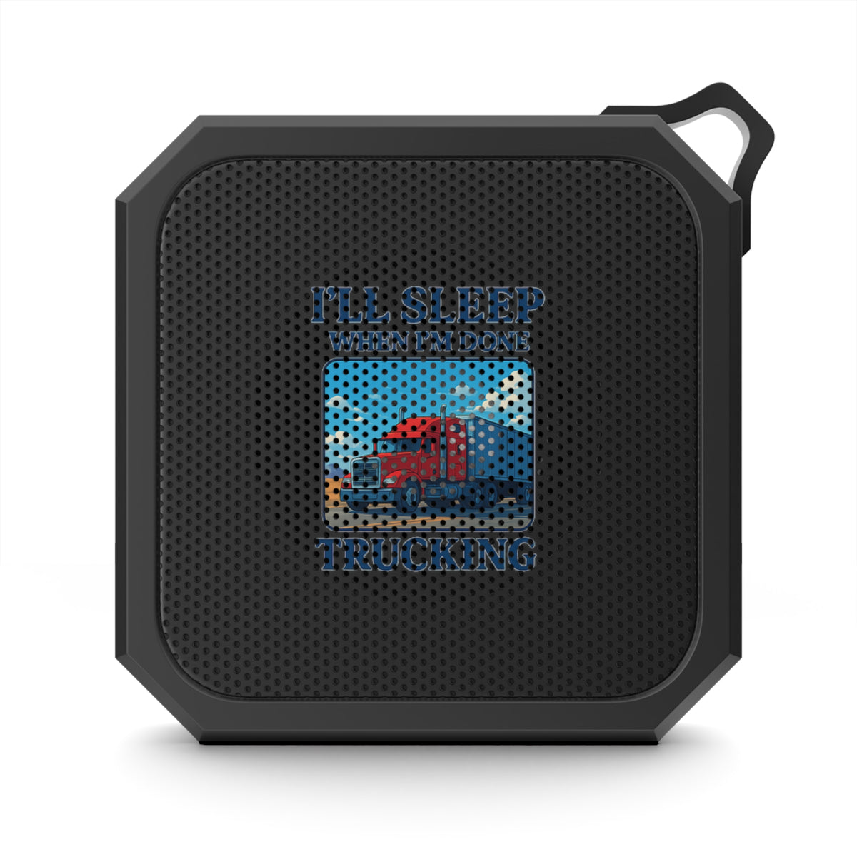 Outdoor Bluetooth speaker from Printing Life Edition in black, designed for rugged outdoor use and portable audio.